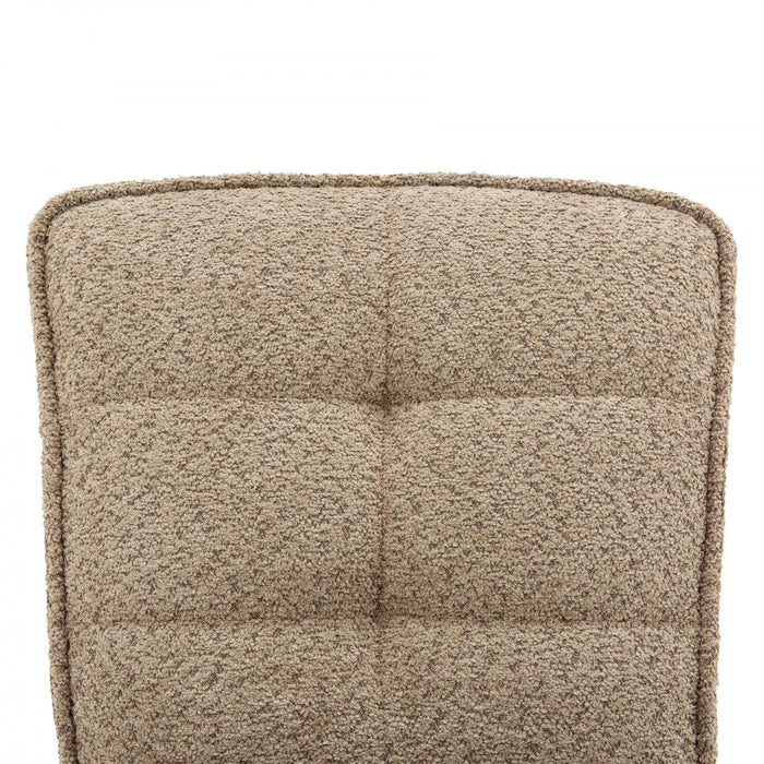 Chaise de salle a manger pivotante Elowen rembourree taupe (ens. de 2)