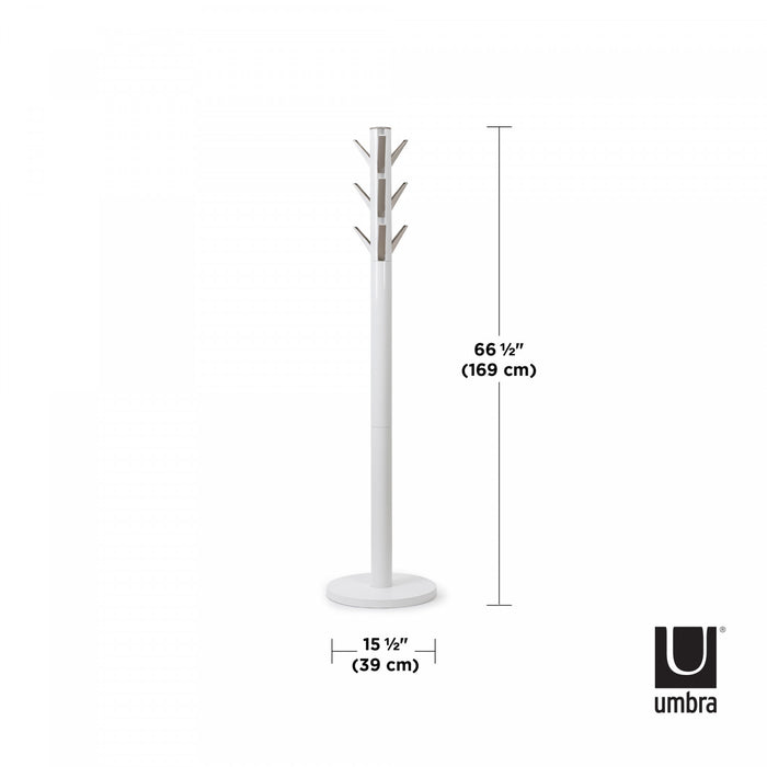 Portemanteau moderne Flapper de Umbra en bois - blanc