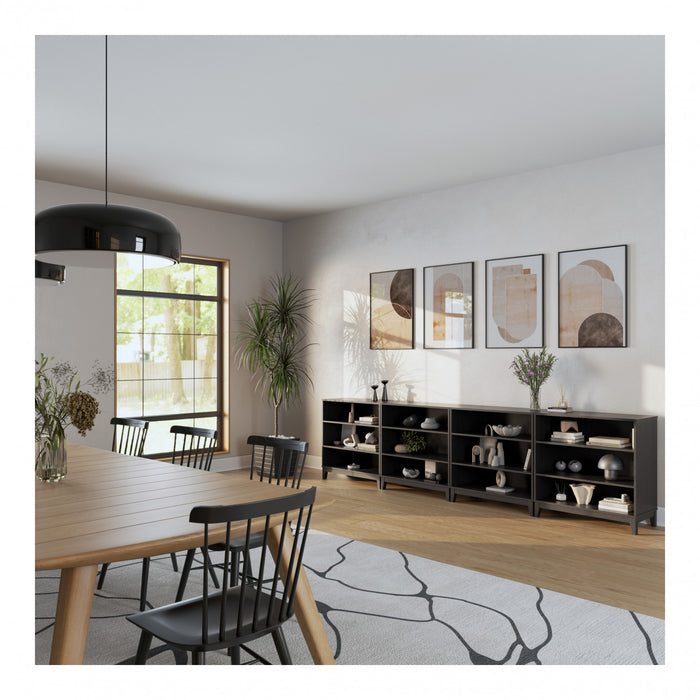 Modulr Bibliotheque A 2 Tablettes Reglables – Chene Noir