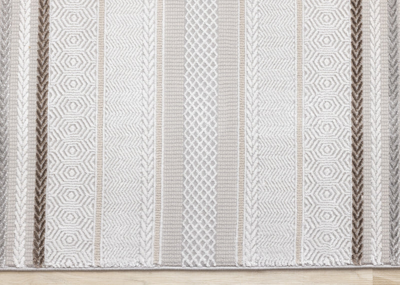 Carpette London à rayures pour l'intérieur - 5 pi 3 po x 7 pi 7 po