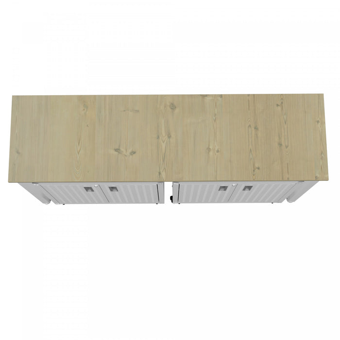 Ensemble de garage moderne Fortress 3 pieces en blanc