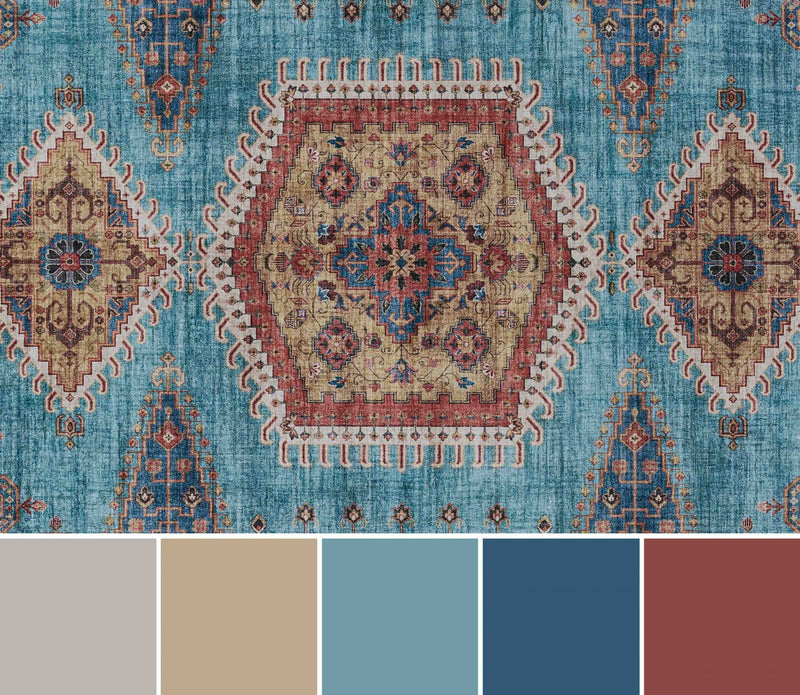 Tapis Traditionnel Tracy 8'0\" x 10'0\" en Bleu