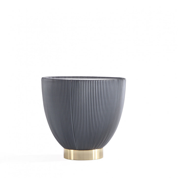 Table d’appoint Anderson moderne avec plateau en pierre frittee et revetement gris – Lot de 2