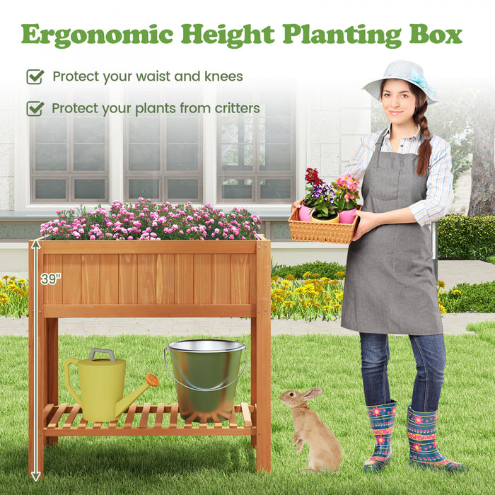 Costway Jardiniere Exterieur Dimension119x57x90 Cm En Bois Potager Sur Pied En Bois Outil Genial En Plein Air