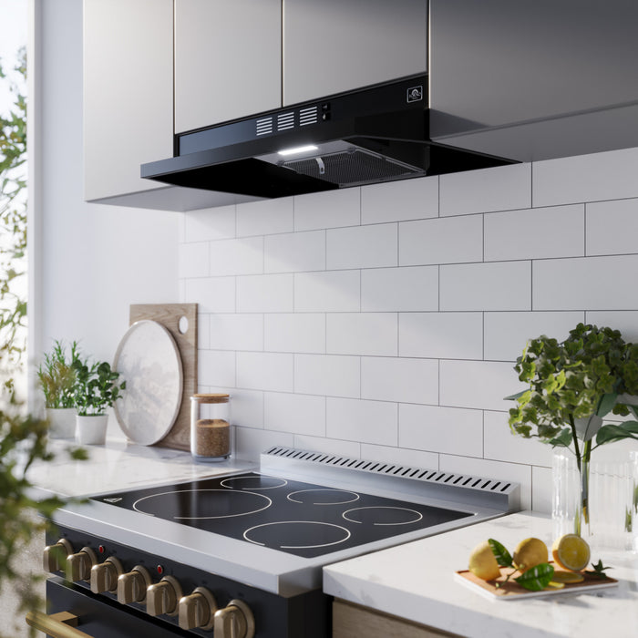 Hotte de cuisiniere sous armoire Cappa de 30 po en noir- FRHUC5200-30