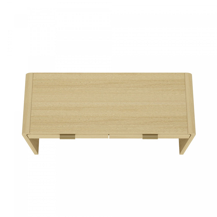 Bureau moderne Grace 54\" en chene naturel (2 tiroirs)