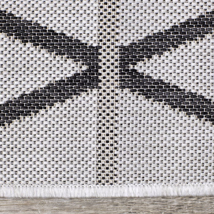 Carpette Jackson à motif de diamants pour l’intérieur et l'extérieur - 6 pi 7 po x 9 pi 6 po