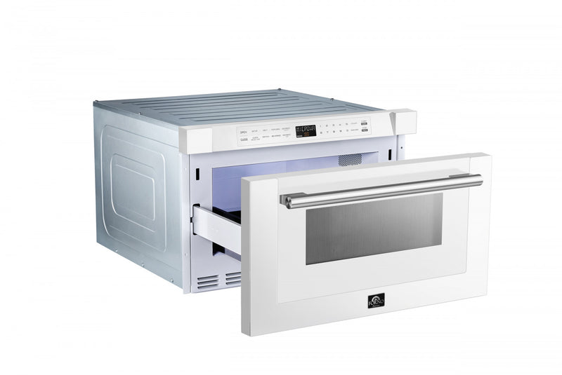 Tiroir-four a micro-ondes Espresso Capoliveri 24 po en blanc, 1,2 pi³ - FMWDR3000-24WHT