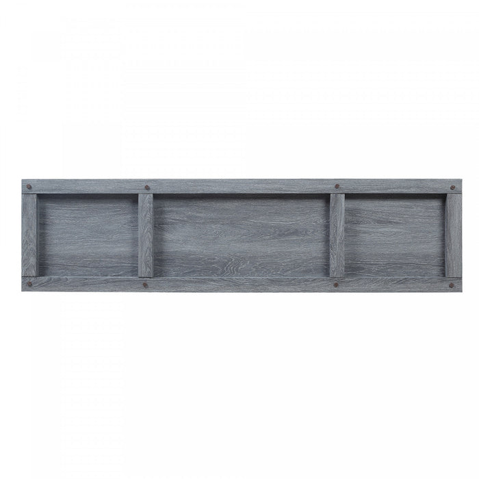 Foyer electrique moderne Franklin de style ferme, 2 pieces, noir et gris