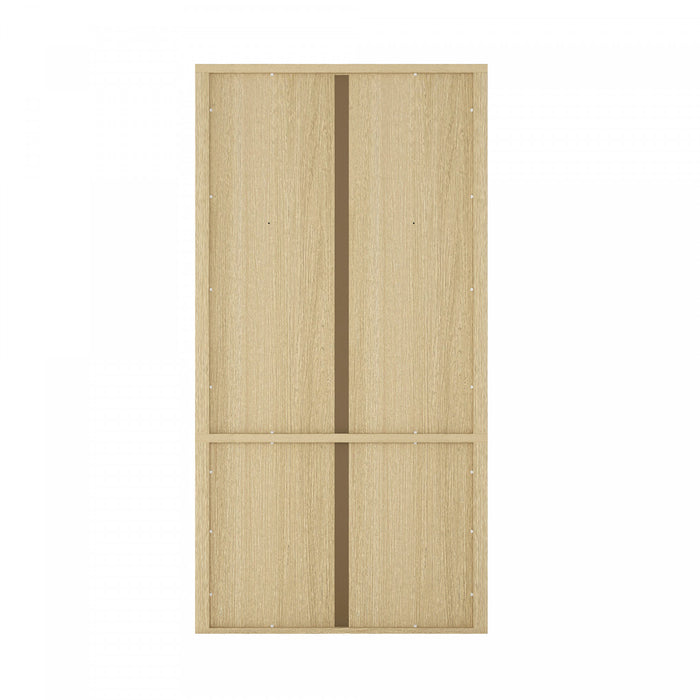 Armoire bibliotheque moderne Rivington 40\" en chene naturel - Ensemble de 3
