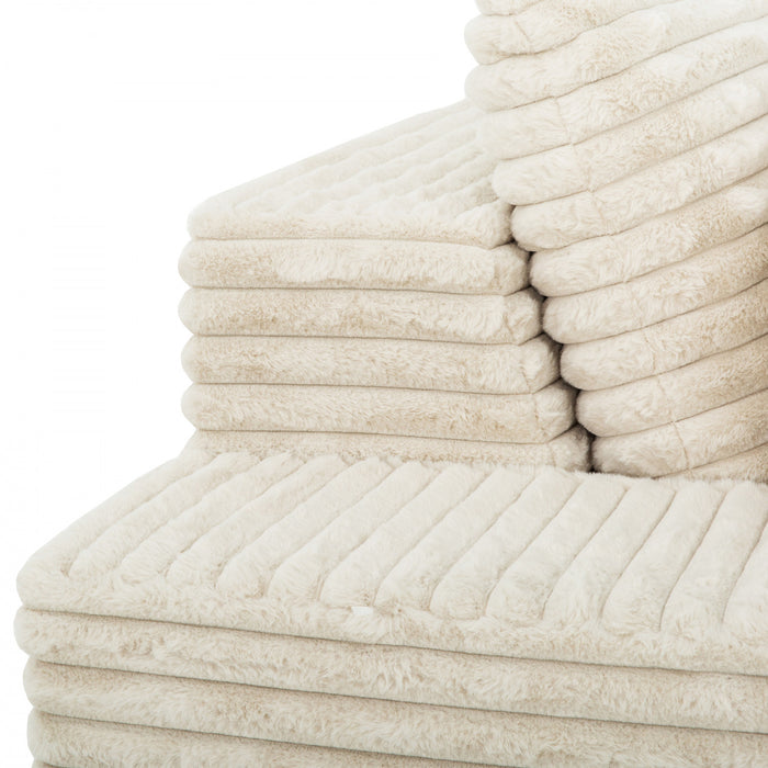 Fauteuil long Snug de Sealy de 68 po avec mousse - beige