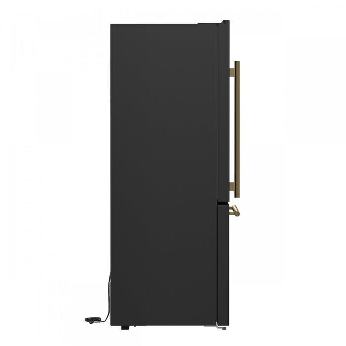 Refrigerateur Milano Espresso de 31 po avec congelateur inferieur, noir, 17,2 pi³ – FFFFD1785-31BLK
