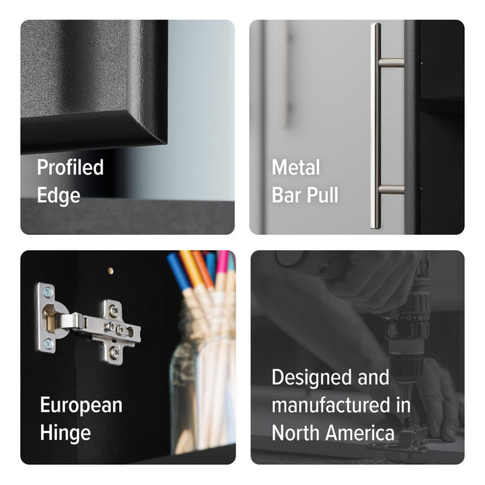 Armoire de rangement Elite de 32 po - noire