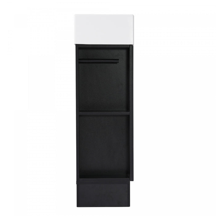 Ethan Meuble-lavabo de 18,6\" avec vasque et etagere reglable, Noir