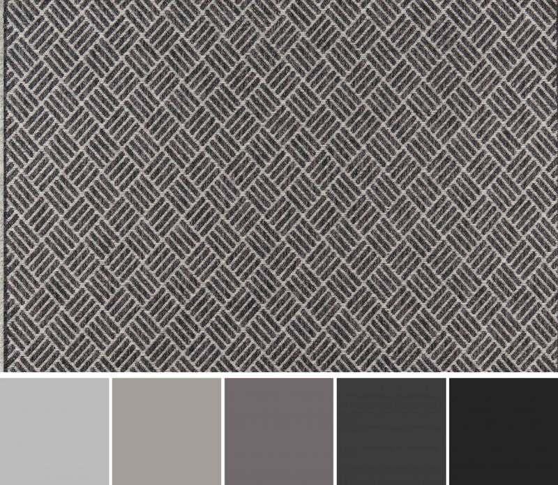 Tapis Contemporain Eve 6'7\" x 9'6\" en Gris
