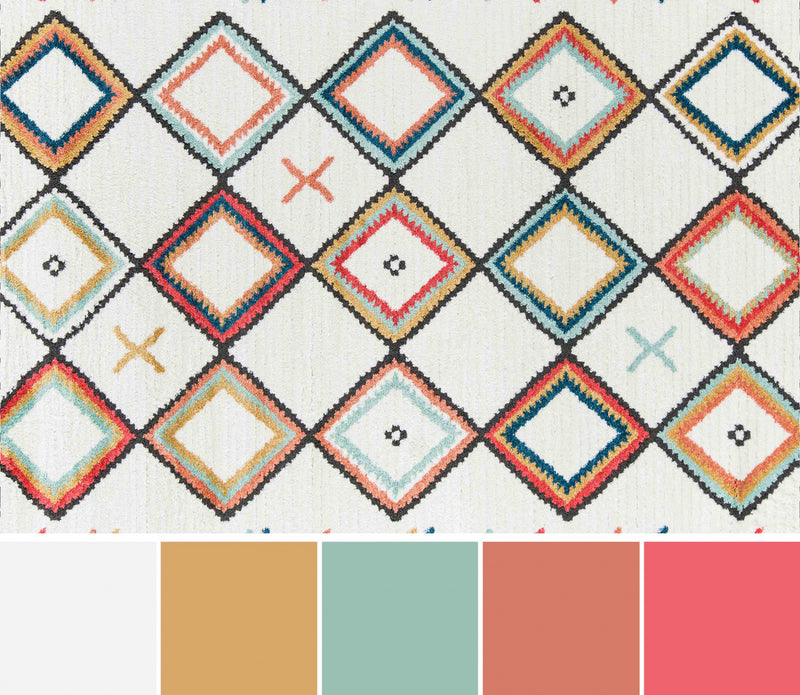 Tapis Contemporain Vivi 9'10\" x en Multi