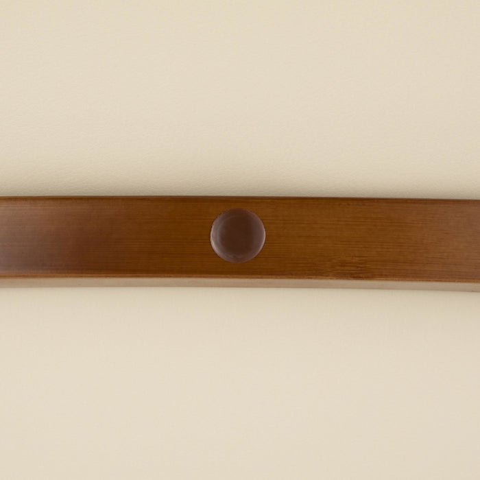 Chaise de salle à manger de style du milieu du 20e siècle Cosmo en similicuir - noyer et crème