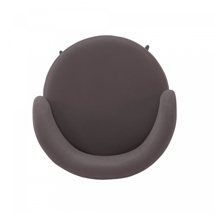 Chaise de salle a manger moderne en bois et velours Kaya gris - Lot de 2