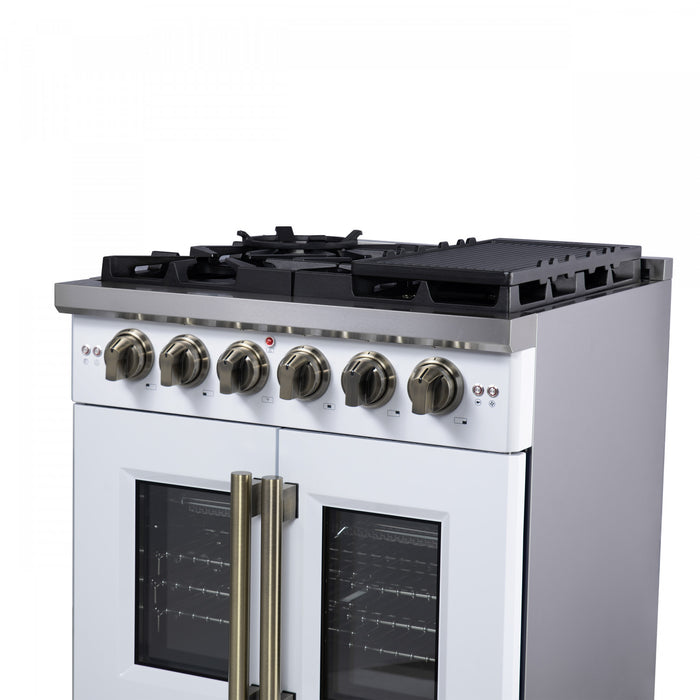 Cuisiniere a gaz blanche Capriasca 30 pouces, 4,32 pi³ – FFSGS6460-30WHT