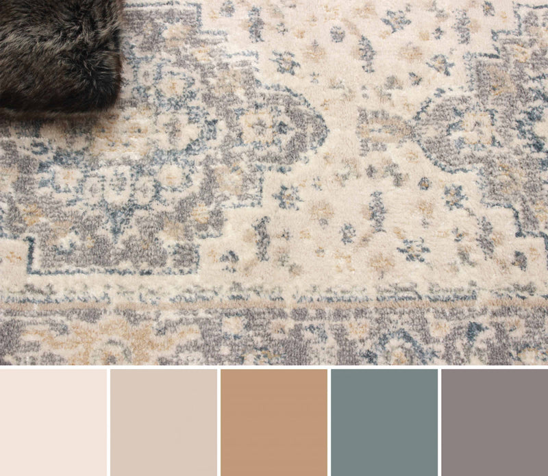 Carpette longue Bijara bleue - 2 pi 8 po x 8 pi 2 po 