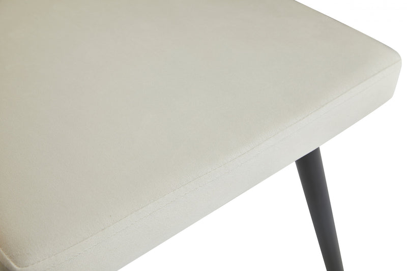 Chaise de salle à manger avec accoudoirs Hildy en velours beige (ensemble de 2)