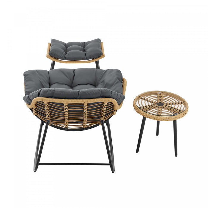 Ensemble moderne Benson de 3 fauteuils lounge gris - Lot de 6