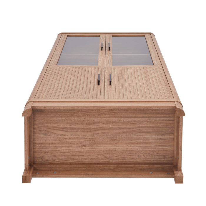 Armoire bibliotheque Jodie style mi-siecle moderne 31\" en erable (6 etageres)