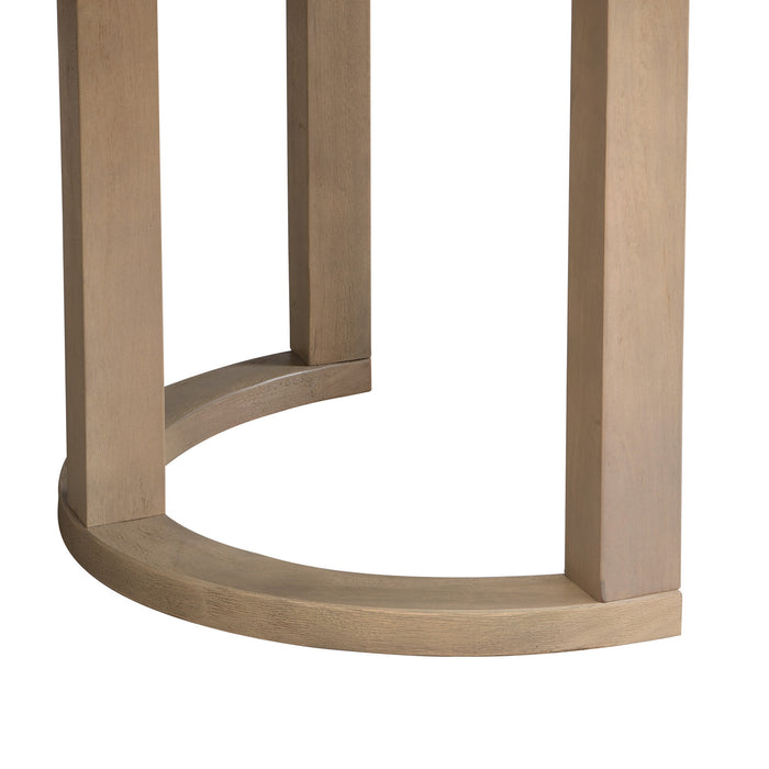 Table Manger Ethan Avec Piètement En U, En Bois Massif Et MDF, 95 Po - Couleur Naturelle