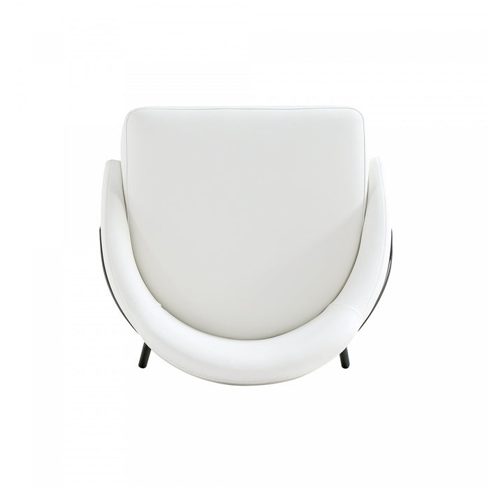 Tabouret de comptoir moderne en metal Gracie, rembourre, blanc et noir