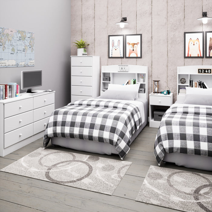 Tête de lit Astrid pour lit simple - blanche