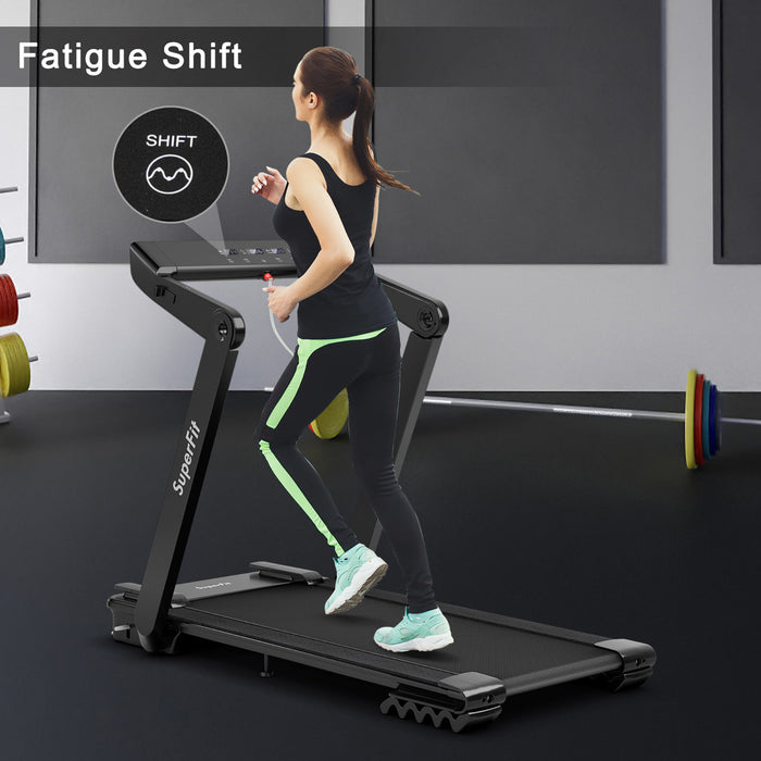 Superfit 4.0hp Pliable Electrique Tapis Roulant Machine De Jogging W / Bluetooth Noir