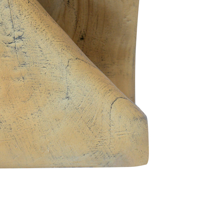 Table d'appoint moderne sablier torsade Miro 16 pouces MGO, table laterale interieure imitation bois, naturel