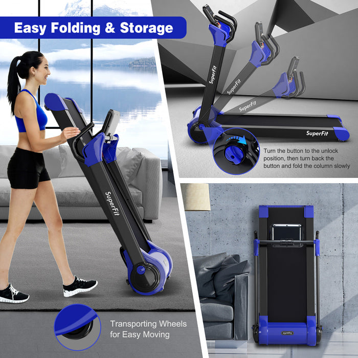 Tapis De Course Pliable 2,25cv Superfit Avec Haut-parleur Bluetooth