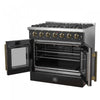 Forno Galiano 36" Black Gas Range, 4.32 cu.ft- FFSGS6444-30BLK | Cuisiniere a gaz noire Galiano 36 pouces, 4,32 pi³ – FFSGS6444-36BLK