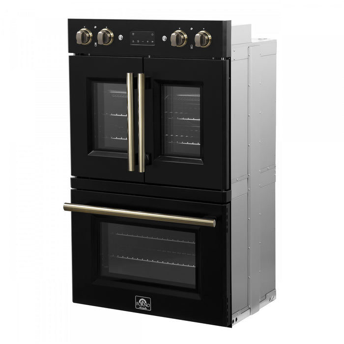 Four mural electrique double Asti 30 pouces, noir, 7,36 pi³ - FBOEL1340-30BLK