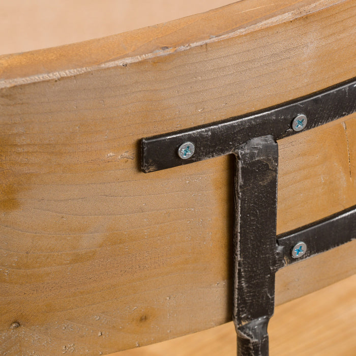 Tabouret De Bar Milo à Hauteur Ajustable, Assise En Bois De Sapin, Structure Métallique - Fini Naturel