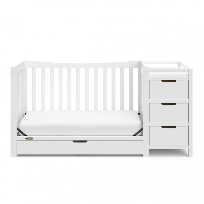 Graco Remi Lit de bebe convertible 4-en-1 avec table a langer - Blanc