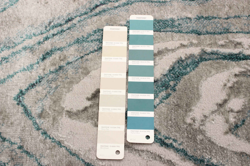 Carpette Zhara bleu sarcelle - 5 pi 0 po x 8 pi 0 po