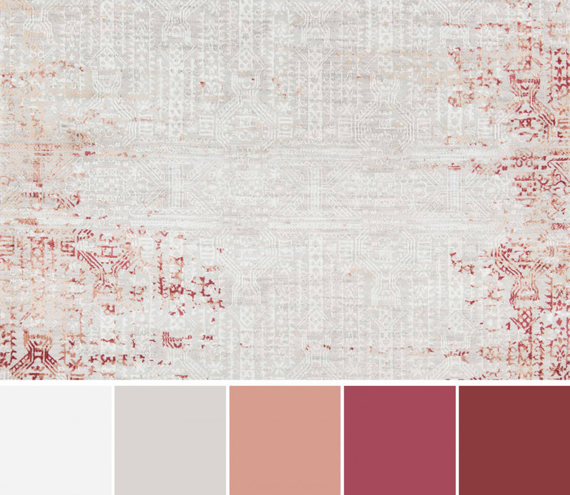 Tapis Traditionnel Amber 2'2\" x 7'7\" en Rouge