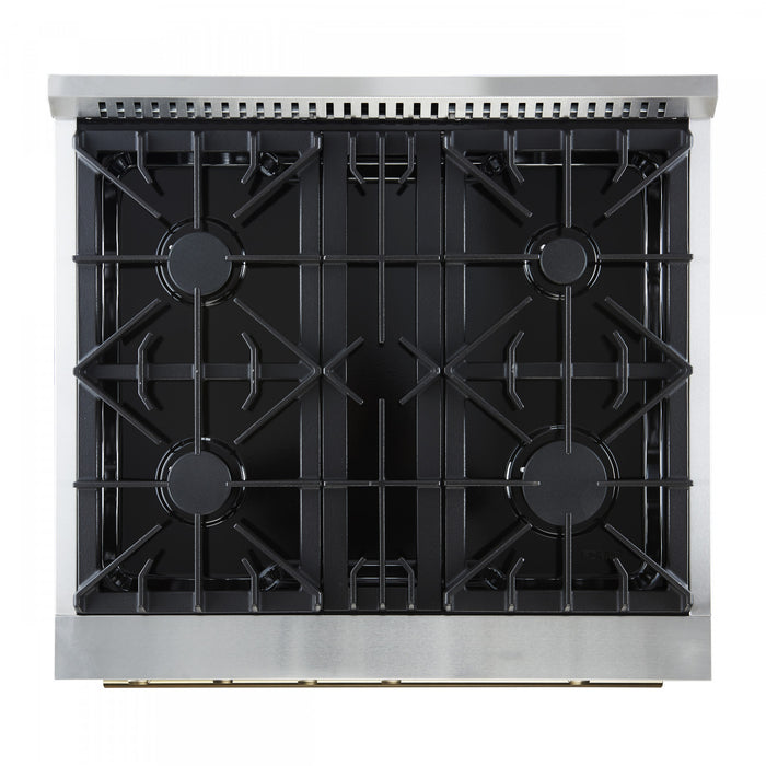 Cuisiniere a gaz Marco 30 pouces noire, 4,32 pi³ – FFSGS6277-30BLK