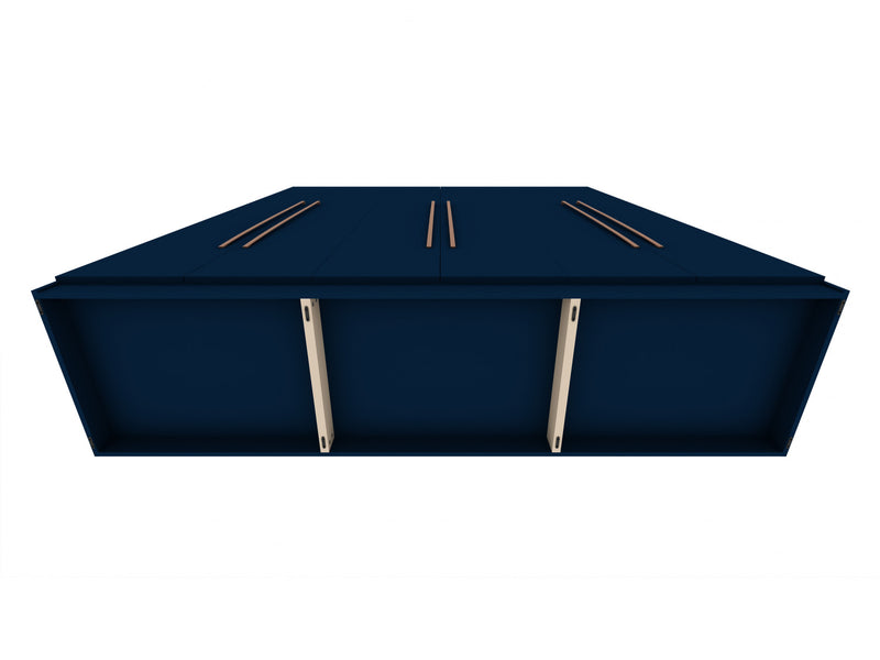 Armoire contemporaine moderne Gramercy 208 cm en bleu minuit