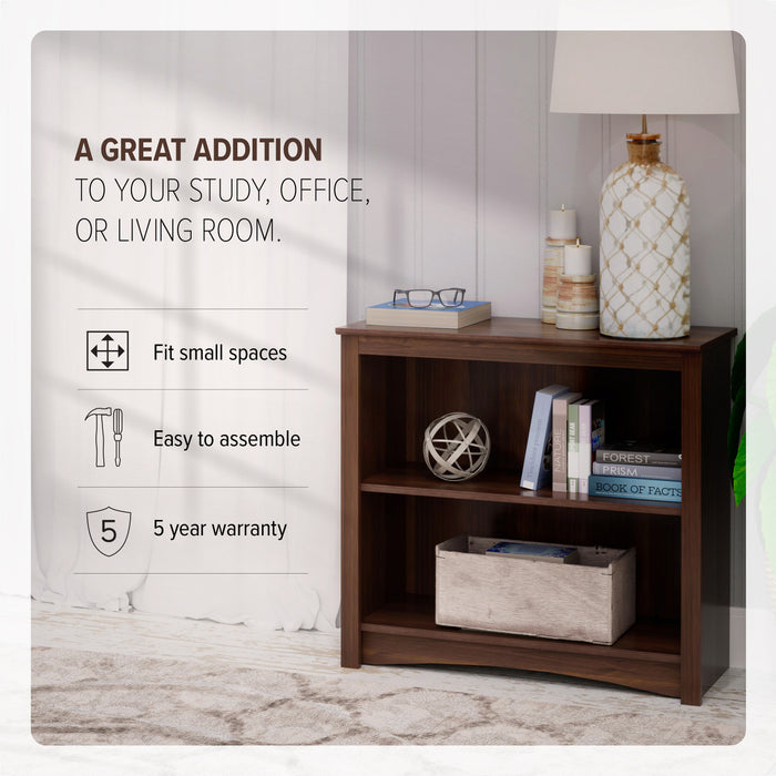 Bibliothèque à 2 tablettes - espresso