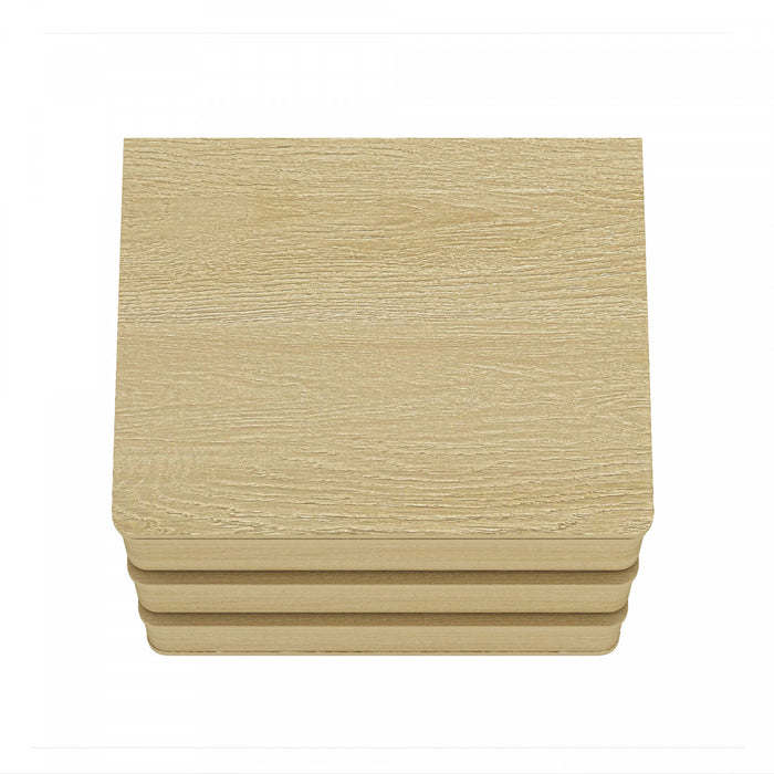 Table de nuit Molly Modern 66 cm en chene naturel (3 tiroirs)