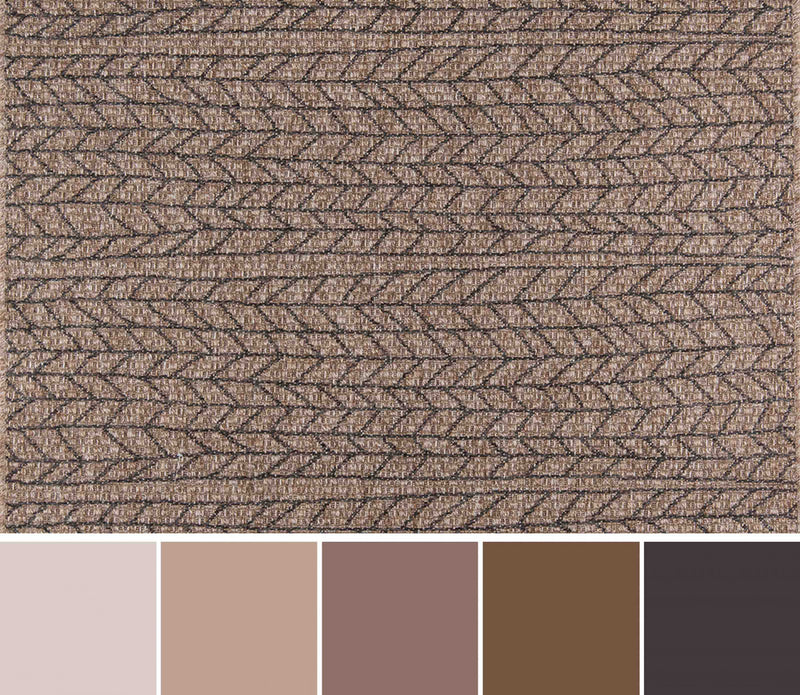 Tapis Contemporain Linden 6'7\" x 9'6\" en brun