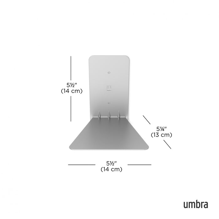 Petite tablette dissimulée moderne de Umbra en acier argenté - ensemble de 3