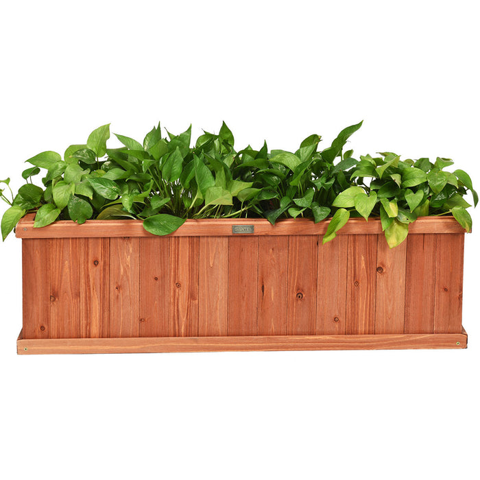 Jardiniere En Bois Massif, Pot De Fleurs Marron, Jardiniere De Fenetre, Jardiniere En Bois Avec Garde-corps, Jardiniere Rectangulaire Pour Balcon, Main Courante, Jardin, Bac Pour Legumes, Jardin En Pot, Bac Pour Massif A Fleurs Pour Interieur, Rebord De Fenetre (marron)