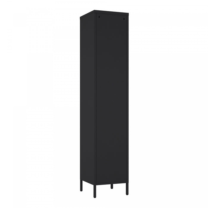 Armoire de rangement moderne Naomi 15\" en metal, noir