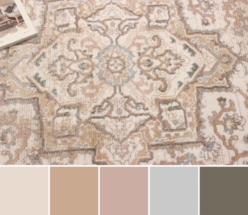 Carpette longue Stassie ivoire - 2 pi 8 po x 8 pi 2 po  