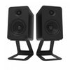 Kanto SE6 Elevated Desktop Speaker Stands for Large Speakers - Pair, Black | Supports sureleves Kanto SE6 pour enceintes de bureau de grande taille - paire, noir