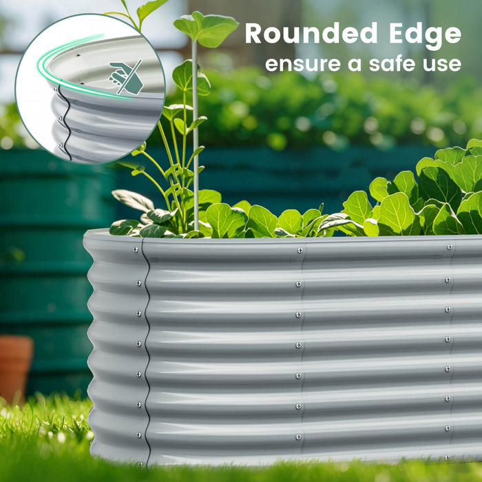 Costway 2 Pcs Souleve Kit De Lit De Jardin Planter Souleve Boites De Jardin Exterieures 65\" X 32\" X 24\" Gris